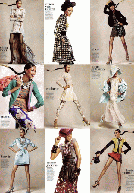 Hot blog Fashion Junkii has a few scans of Chanel Iman and Jourdan Dunn in