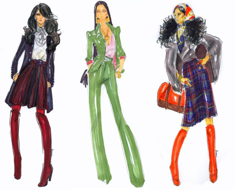 She also introduced me to the world of fashion illustration.