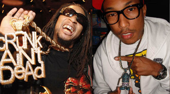 lil jon without sunglasses. Lil Jon Pharrell Chain