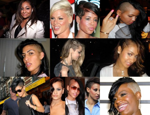 Shaved Hairstyles. Shaved Heads Collage. Hip Hop starlets couldn't seem to 
