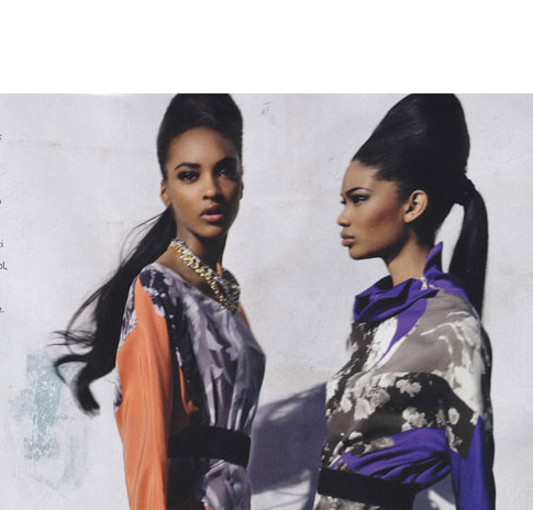 Snapshot Chanel Iman and Jourdan Dunn for American Vogue by Claire
