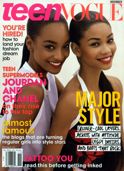 Jourdan Dunn Chanel Iman Teen Vogue November Issue