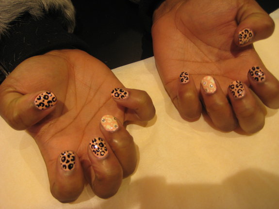 how to do animal print nails. I opted for leopard print over