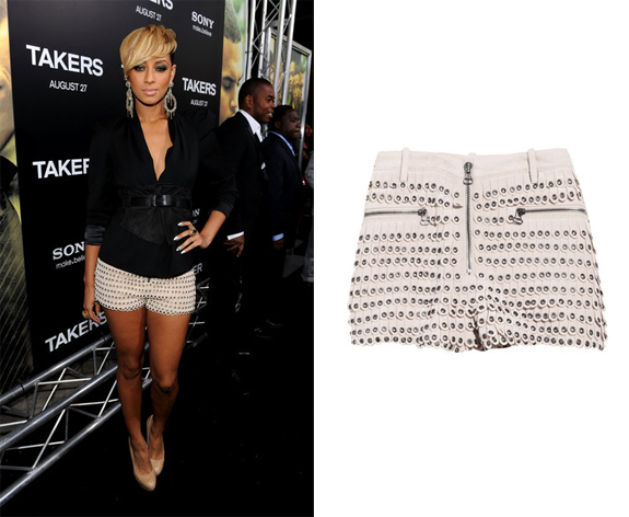 Keri Hilson attended the Premiere for the movie Takers last night wearing a 
