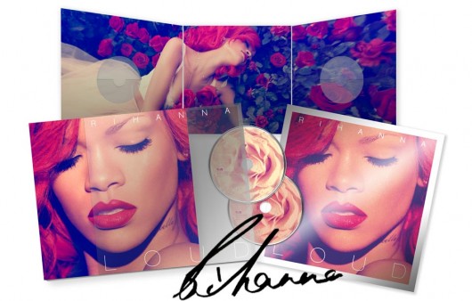 Rihanna Album Loud Pictures. Cover signed by Rihanna,