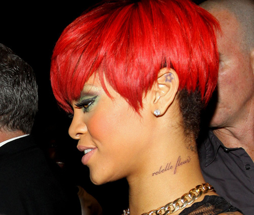 Rihanna Tattoos Thigh