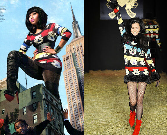 Nicki Minaj's Ebony Magazine Betsey Johnson Fall 2010 Wink Face Sweater 