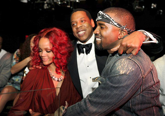 jay z and rihanna and kanye west. Jay-Z was unquestionably