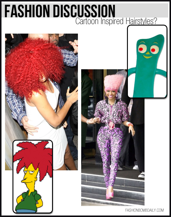with hairstyles reminiscent of some of our favorite cartoon characters
