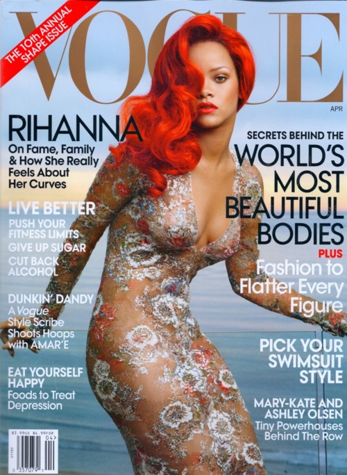 rihanna red hair 2011. Rihanna by Annie Leibovitz for