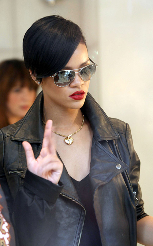 rihanna short hairstyles front and back. Back to story