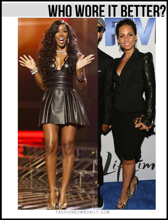 Kelly Rowland appeared on the X Factor UK in a stunning black leather 