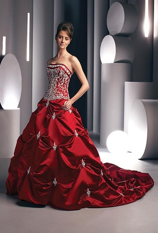 on wedding dresses in red and blue by brands like wwwdavincibridalcom 