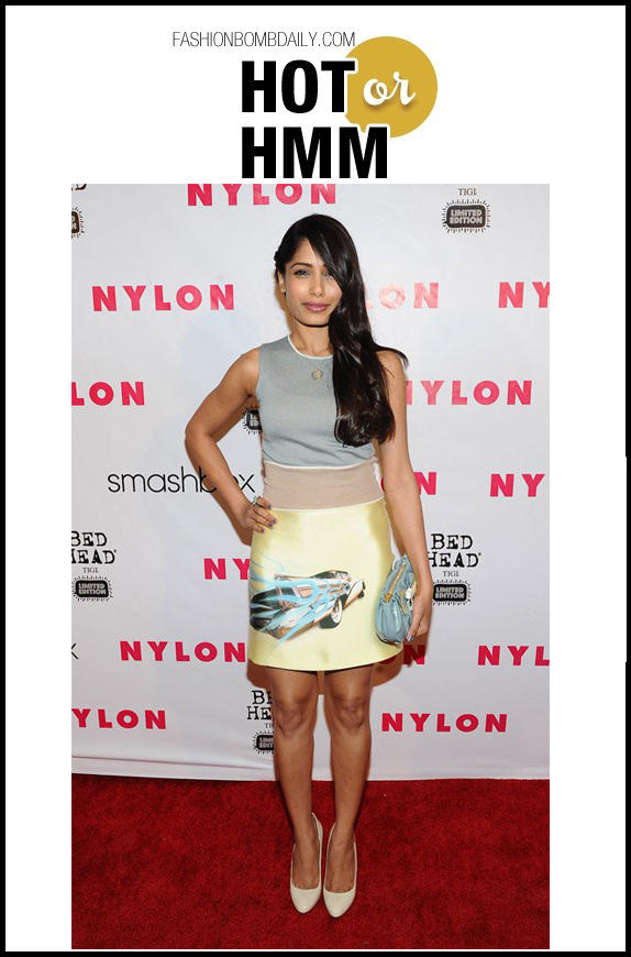 Freida Pinto was spotted on the red carpet at NYLON Magazine's 13th 