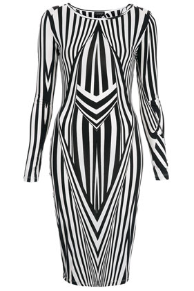 White Bodycon Dress on Celebrities Love  Topshop S Black And White Print Bodycon Dress   The