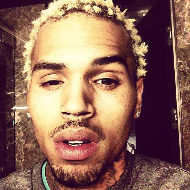 Chris Brown tweeted this photo of himself sporting what appears to be ...
