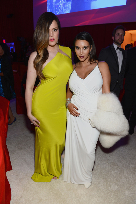 khloe kardashian elton john aids foundation academy awards viewing party 2013