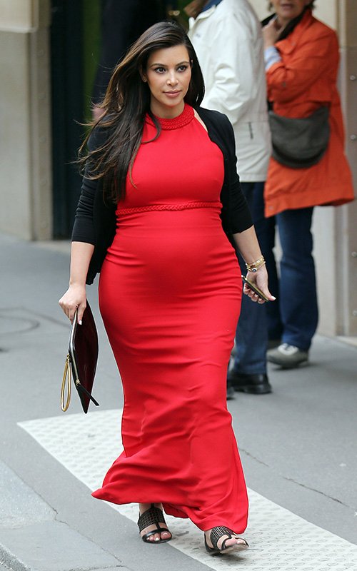 Kim-Kardashian-Red-Maxi-Dress-Azzedine-Alaia