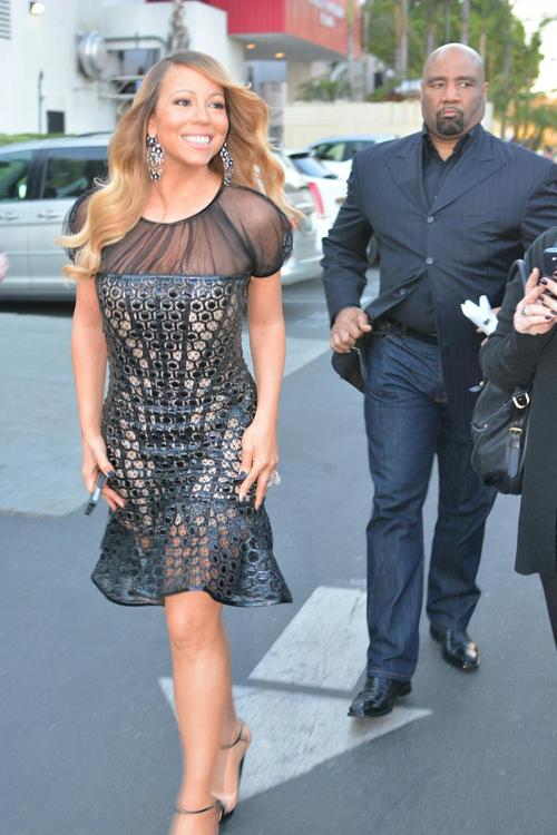 Splurge-Mariah-Careys-Twitter-American-Idol-Alexander-McQueen-Honeycomb-Dress