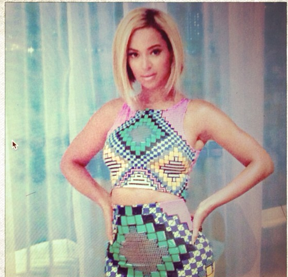 Beyonce's Instagram Topshop Aztec Crop Top and Matching Skirt