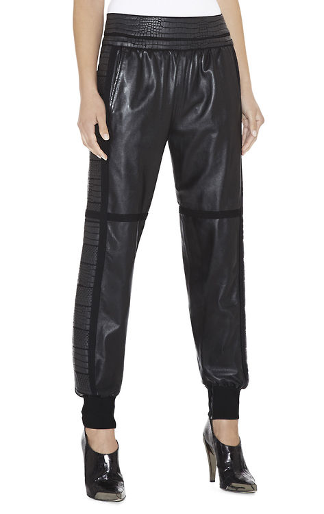 herve-leger-textured-panel-leather-pants