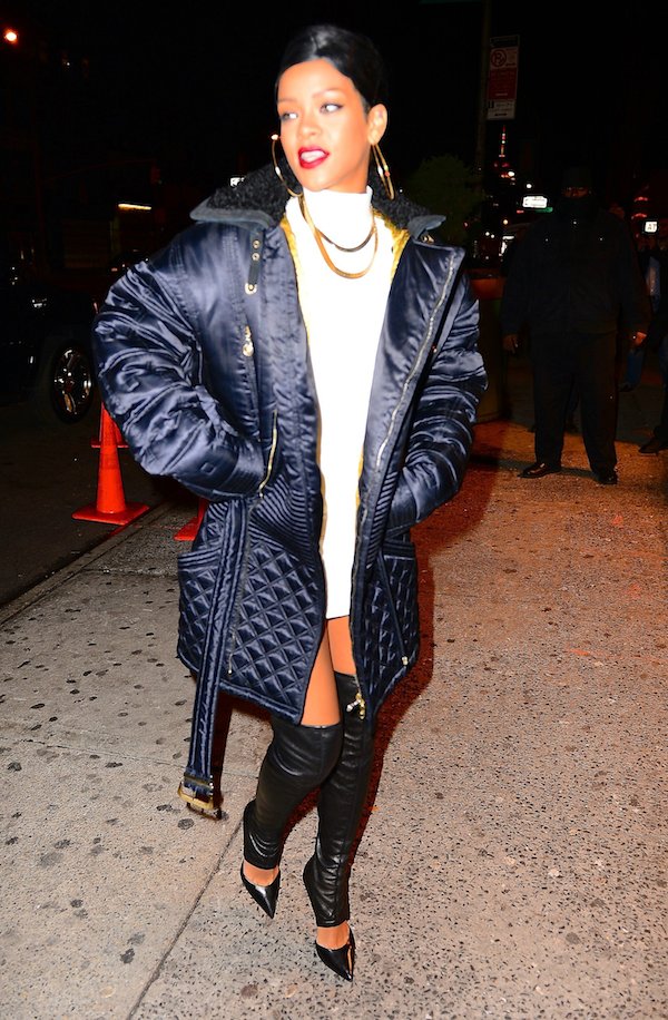 3 Rihanna's New York City Birthday Party Giuseppe Zanotti Ester Thigh High Boots