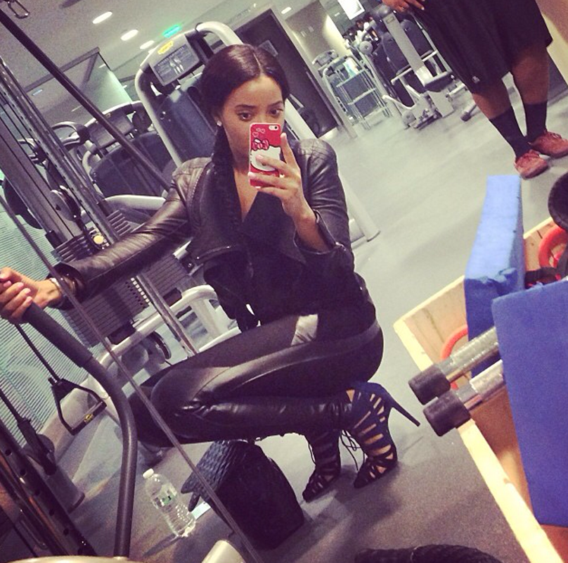 Angela Simmons Hits The Gym In Hot Heels