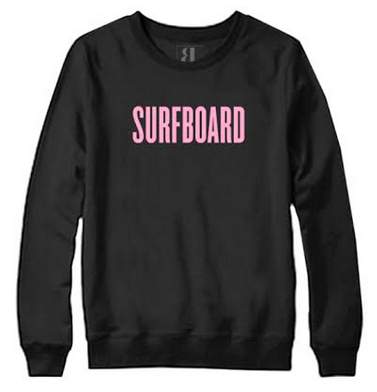 Beyonce-Surfboard-Pink-and-black-sweatshirt