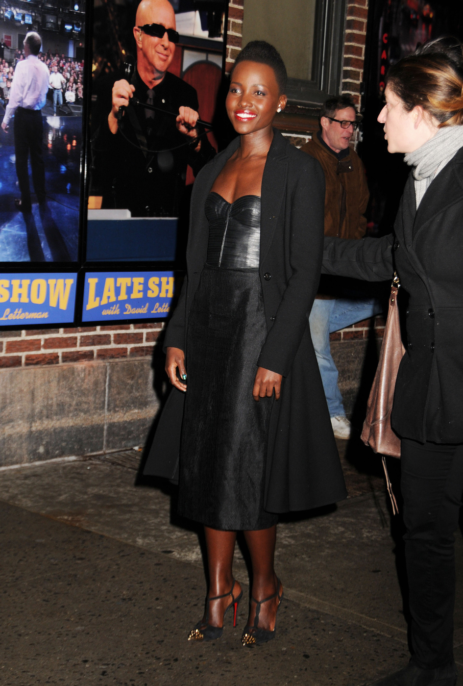 Lupita NYong'o attends the Late Show With David Lettermen at the Ed Sullivan Theatre in New York City