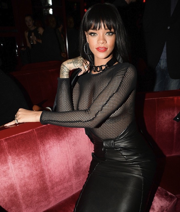 Rihanna attended the Balmain After Party in a Completely Sheer Top.