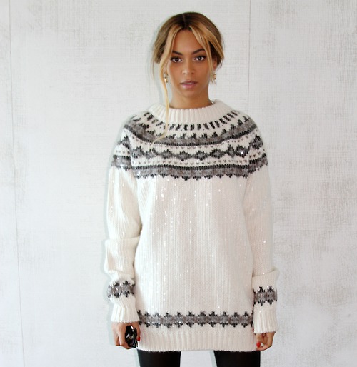 Beyoncé's Tumblr Saint Laurent Fair Isle Sparkle Sweater