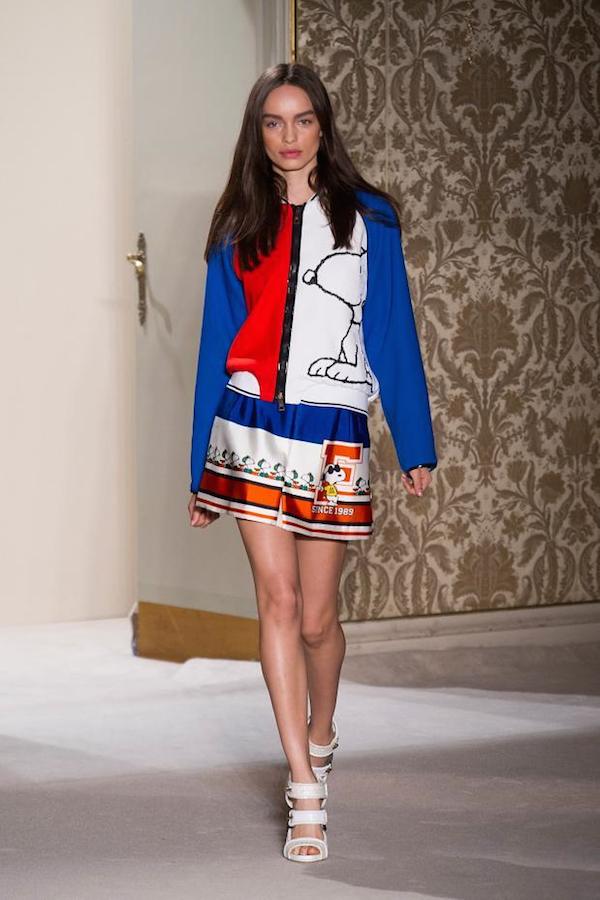 4 Rita Ora's New York City Fay Spring 2014 Red, Blue, and White Colorblock Snoopy Jacket