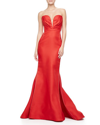 Kenya Moore Real Housewives of Atlanta Reunion Red Strapless Bustier Gown