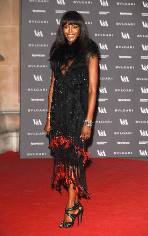 Naomi Campbell at the Glamour of Italian Fashion Exhibit in London
