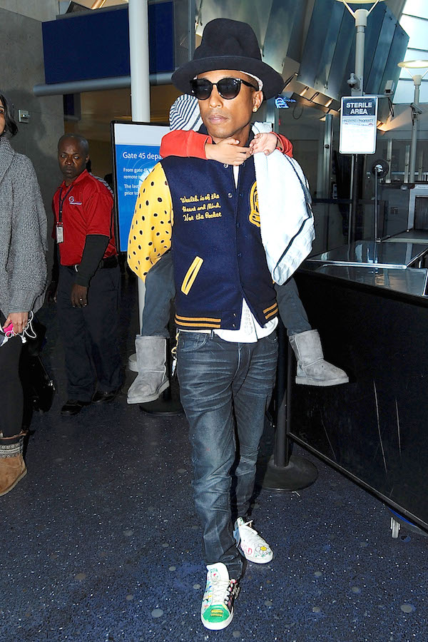 Pharrell Williams doesn't mind the Weight On His Shoulders **USA ONLY**