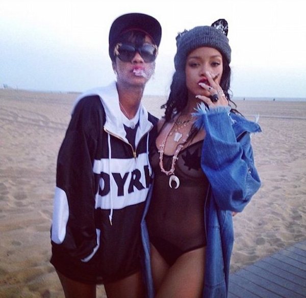 Rihanna and Melissa Forde Celebrate Weed Day