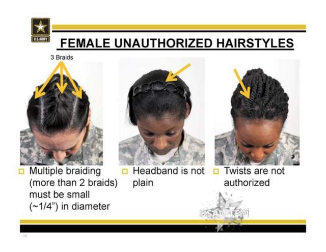 army unauthorized hairstyles