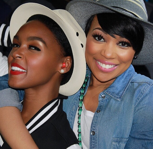 Janelle Monae and Monica Brown Pose Off