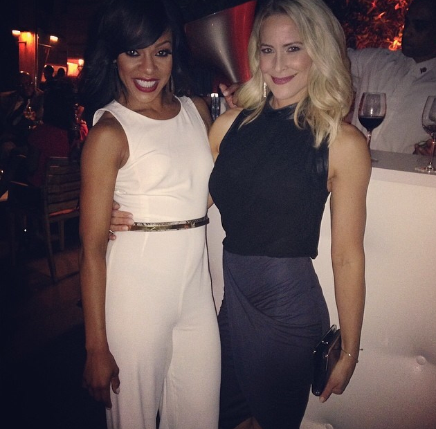 Wendy Raquel and Brittany Daniel attend BET Upfronts
