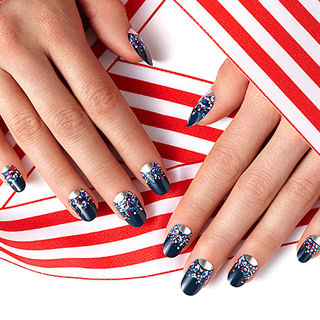 3  liberty top coat red white and blue confetti
