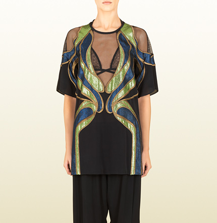 gucci-black-silk-oversize-embroidered-top