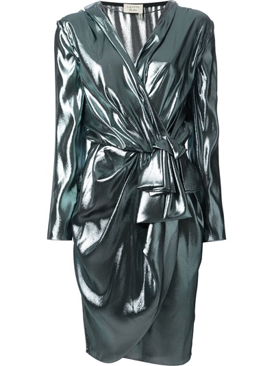 lanvin-metallic-wrap-dress
