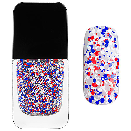 liberty top coat red white and blue confetti