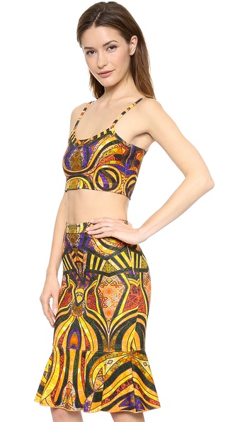 9 Torn by Ronny Kobo's Printed Flavia Bustier and Paris Skirt
