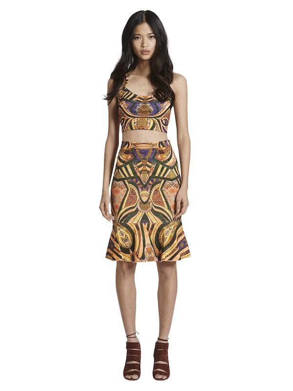 Torn by Ronny Kobo's Printed Flavia Bustier and Paris Skirt 0