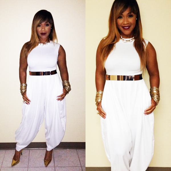 Erica Campbell Stuns in White and Gold