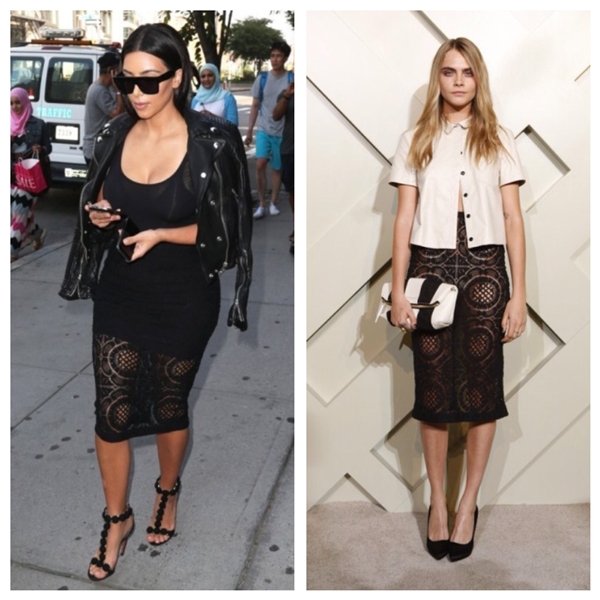 who-wore-it-better-kim-kardashian-cara-delevingne-burberry-prorsum-black-crochet-skirt