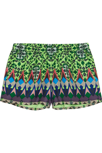 2 Alexis Stoudemire's Instagram J.Crew Gemstone Floral printed silk top and Matching Shorts