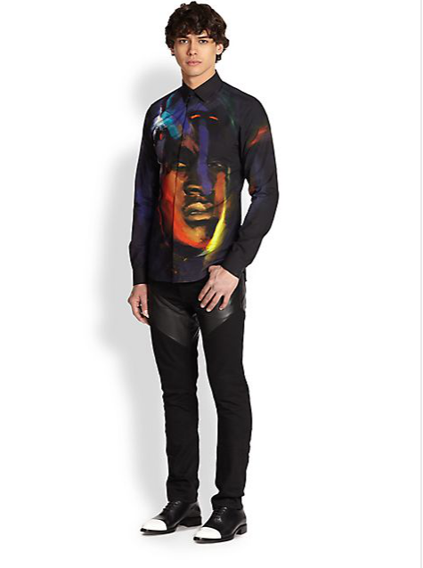 2 Givenchy's Abstract Print Woven Sportshirt