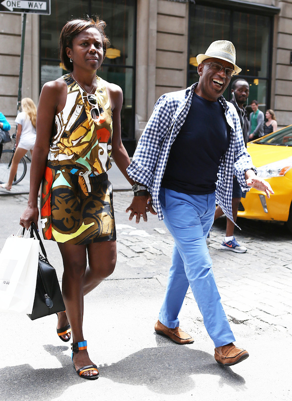 Al Roker flashes a smile on a shopping trip with wife, Deborah Roberts in SoHo